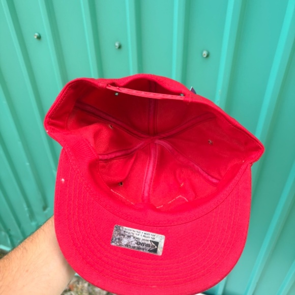 Vintage Link Belt Yale Wabco equipement sales PATCH K brands hat snapback red - Picture 7 of 7